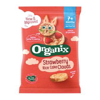 Organix Rice Cake Clouds - Strawberry