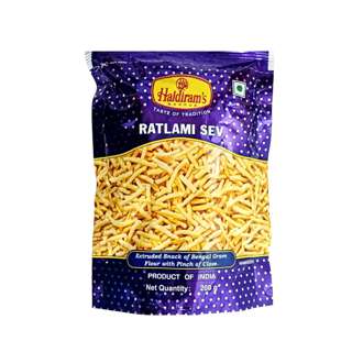 Haldirams Ratlami Sev Extruded Snack Gram Flour