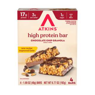 Atkins High Protein Bar Chocolate Chip Granola Atkins High Protein Bar Chocolate Chip Granola