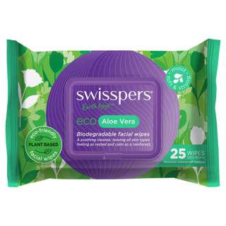 Swisspers Eco Aloe Vera Biodegradable Facial Wipes SC0049 Swisspers Eco Aloe Vera Biodegradable Facial Wipes SC0049
