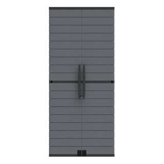 Duramax Plastic Woodgrain Tall Vertical Cabinet - Grey