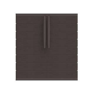Duramax Plastic Woodgrain Short Vertical Cabinet - Brown