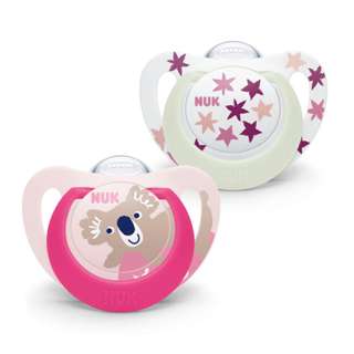 NUK Star Day & Night Soother Pacifier - Pink (18-36 Months)