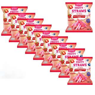 Grinny Fruity Straws - Blueberry & Strawberry Grinny Fruity Straws - Blueberry & Strawberry