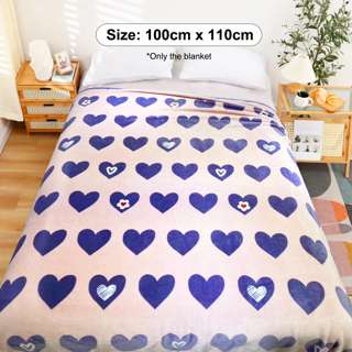 Sweet Home Cartoon Coral Fleece Blanket Baby Size-PBlue Love