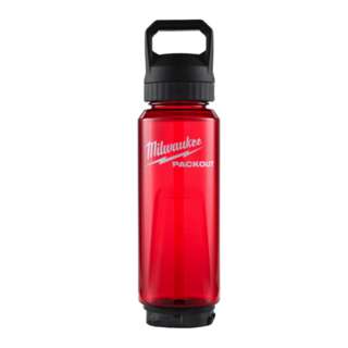 Milwaukee Packout Plastic Bottle with Chug Lid - Red Milwaukee Packout Plastic Bottle with Chug Lid - Red