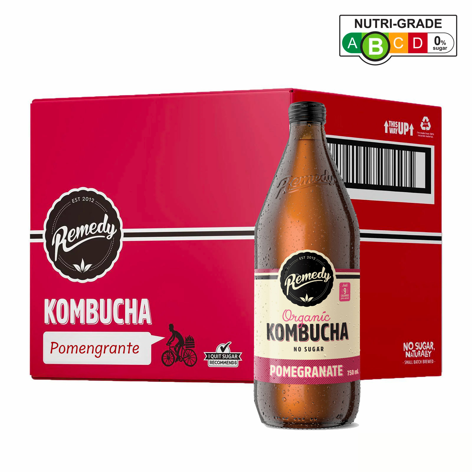 Remedy Organic Kombucha - Pomegranate | NTUC FairPrice