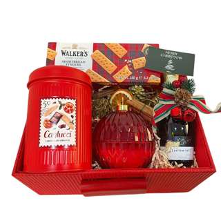 Premium Christmas Gift Box with Wine & Goodies