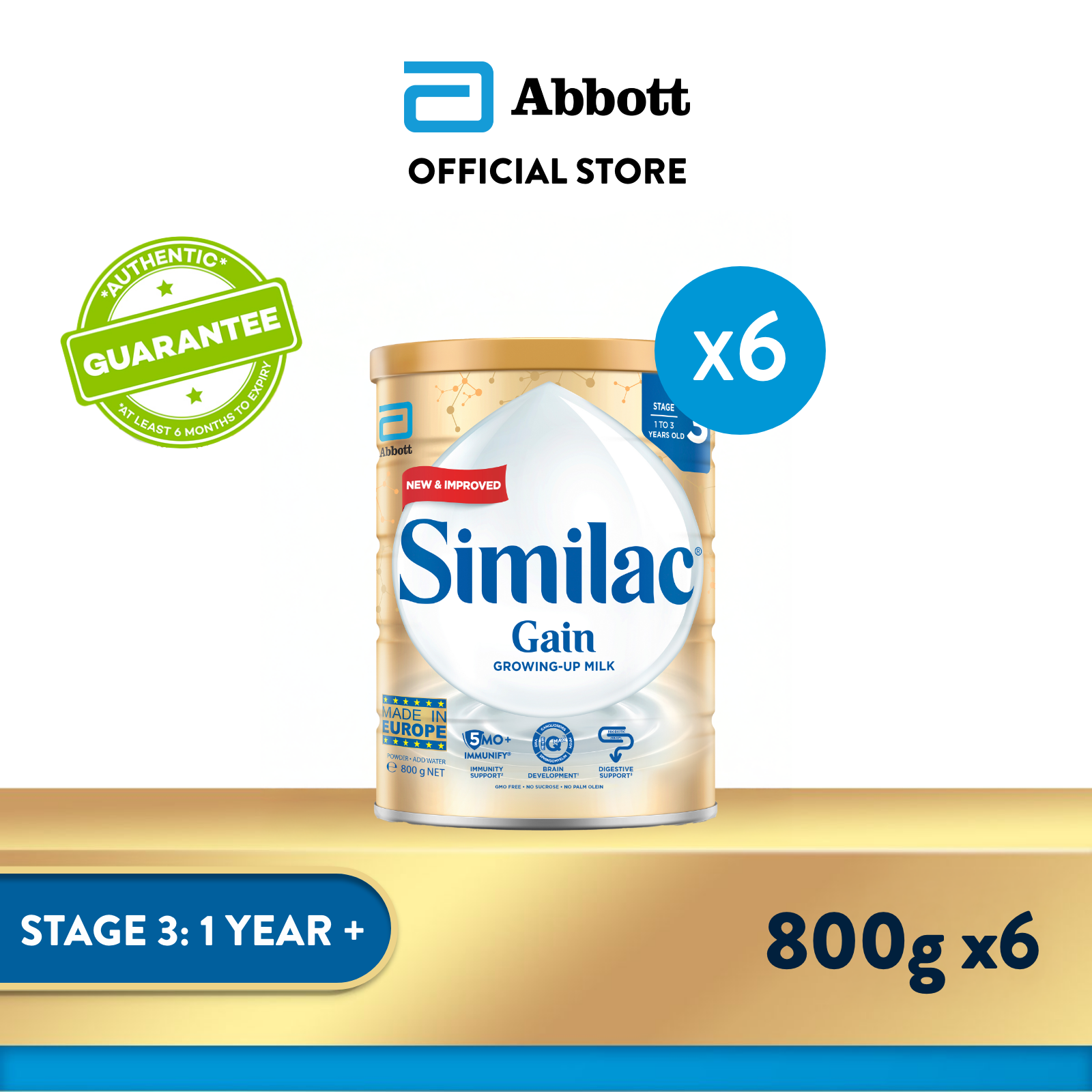 Similac Gain 5MO Stage 3 Growing-Up Baby Milk (1year onwards) Similac Gain 5MO Stage 3 Growing-Up Baby Milk (1year onwards)