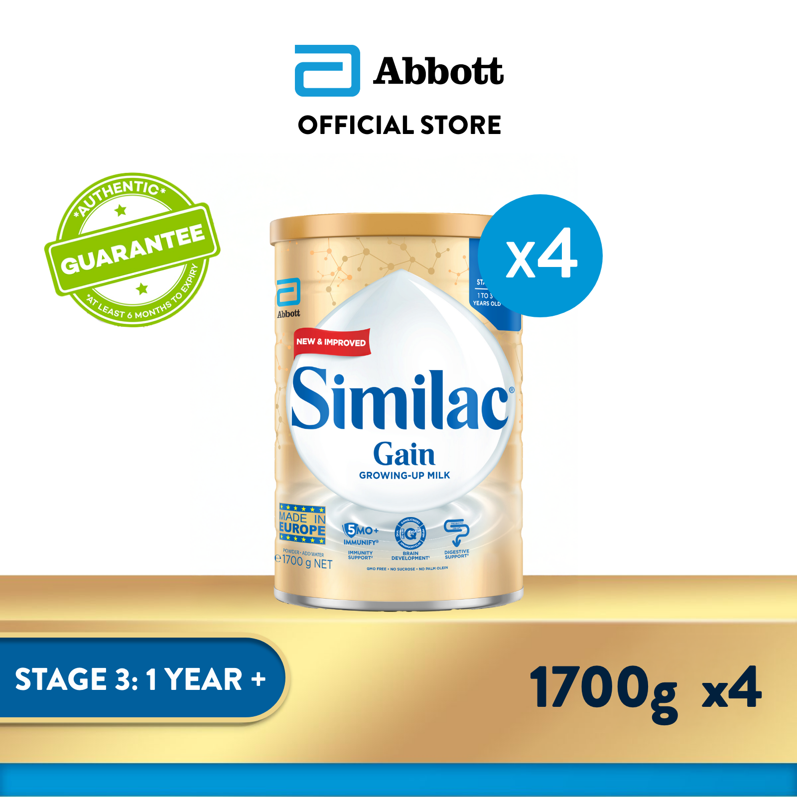 Similac Gain 5MO Stage 3 Growing-Up Baby Milk (1year onwards)