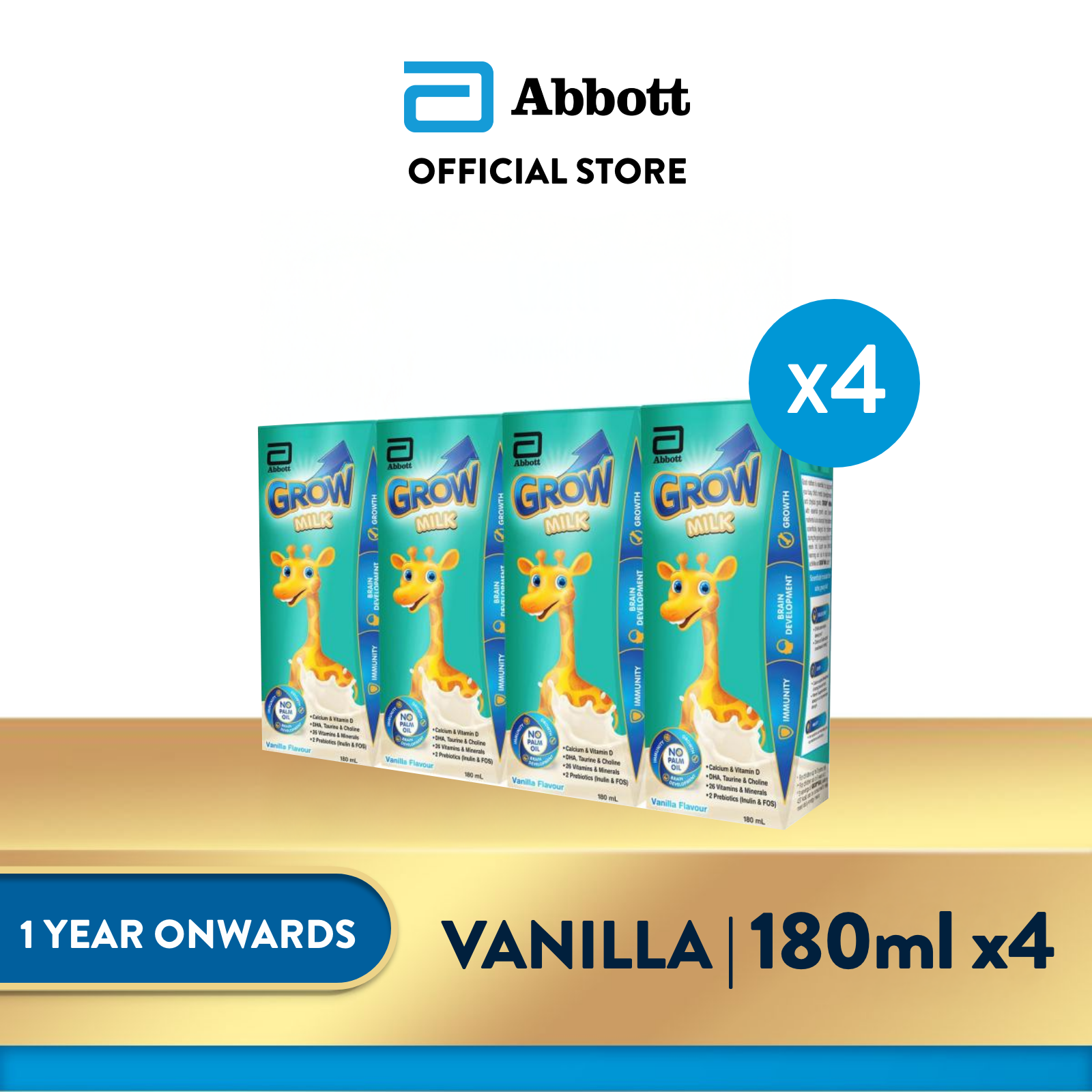 GROW Growing Up Milk for Kids - RTD Vanilla (3 - 12 years)