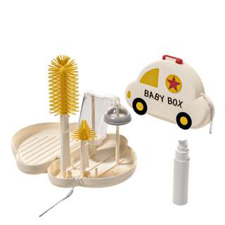 Bottle Brush Set - Yellow Car