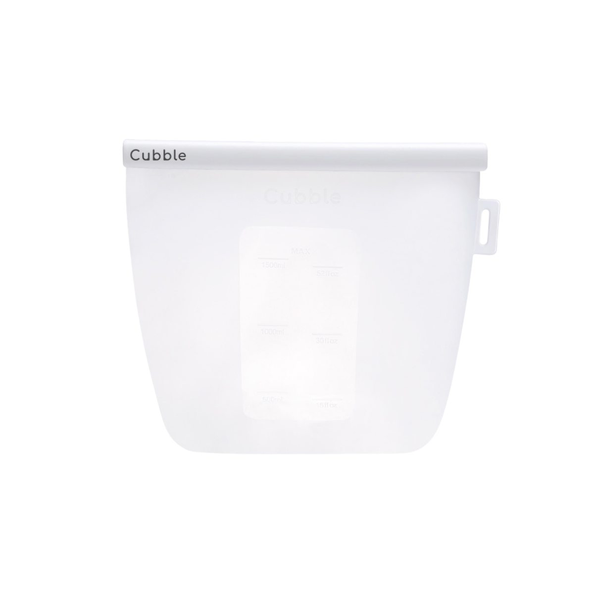 Cubble Silicone Storage Bag for Breast Pump - Clear 1.5L Cubble Silicone Storage Bag for Breast Pump - Clear 1.5L