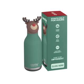 Asobu Bestie Water Bottle - Reindeer (460ml)