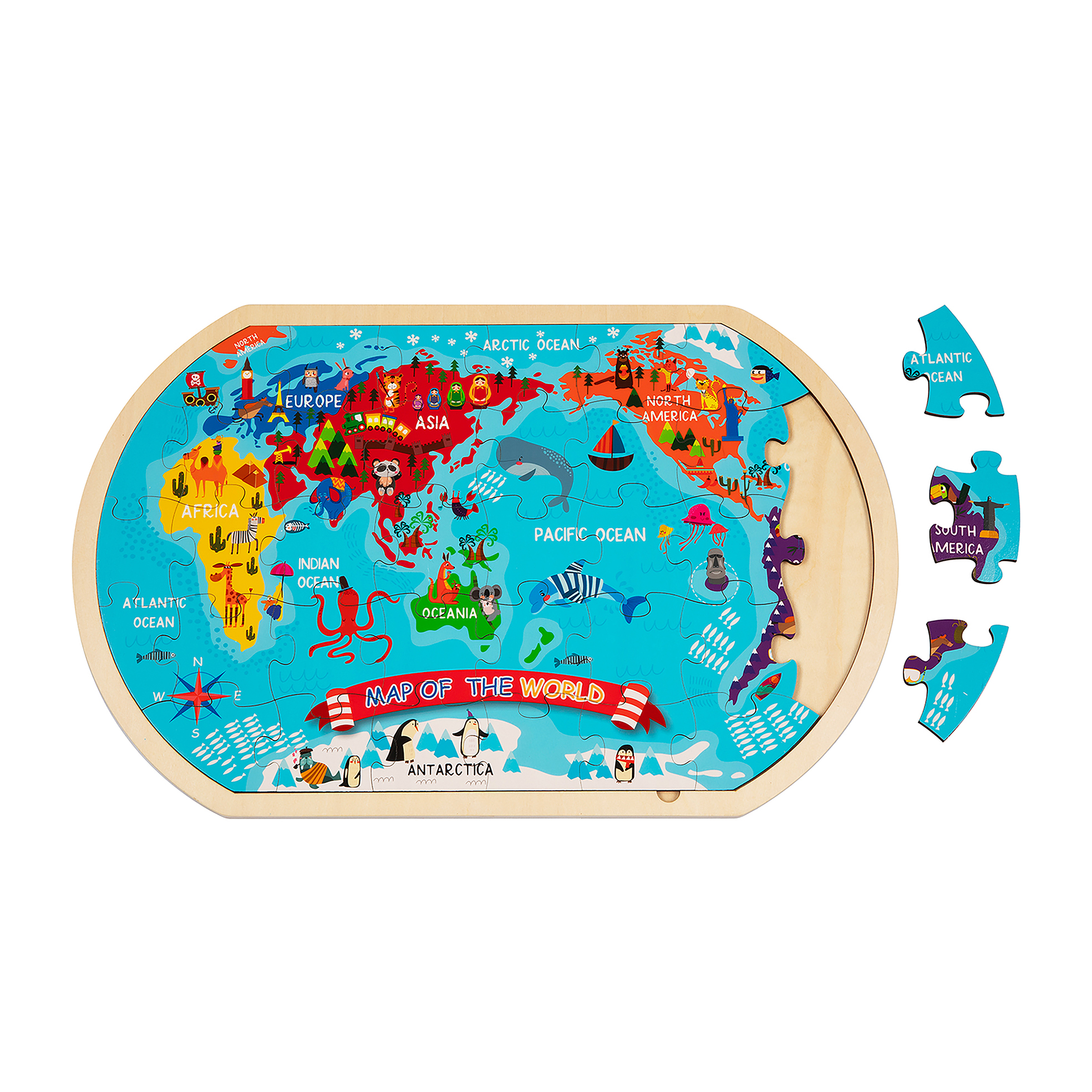 Tookytoy Montessori Educative Learning Wooden Puzzle (Number