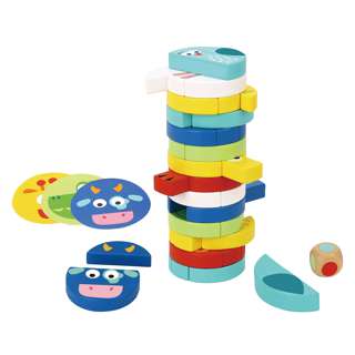 Tookytoy Learning Wooden Jenga Stacking Game Toy