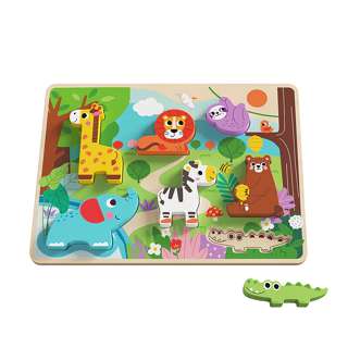 Tookytoy Montessori  Wooden Chunky Puzzle (Animal)
