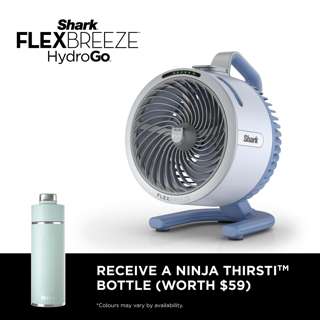 Shark FlexBreeze HydroGo Misting Portable Fan - Blue (FA050)