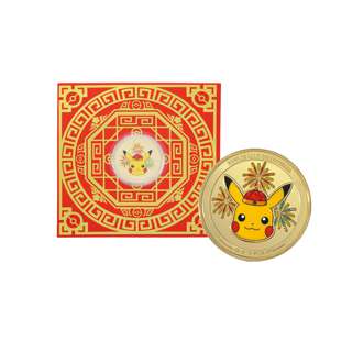 Pokemon Pikachu Lunar Edition 24K Gold Plated Medallion Pokemon Pikachu Lunar Edition 24K Gold Plated Medallion