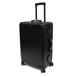 20in Cabin Polycarbonate Aluminium Frame Luggage - Black