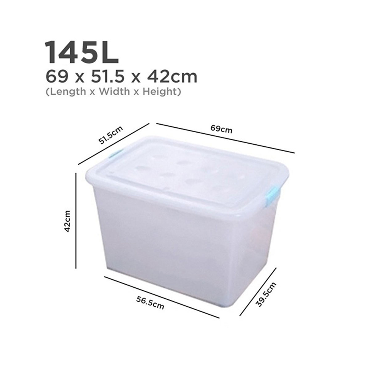 JIJI.SG Transparent Storage box Container - 145L