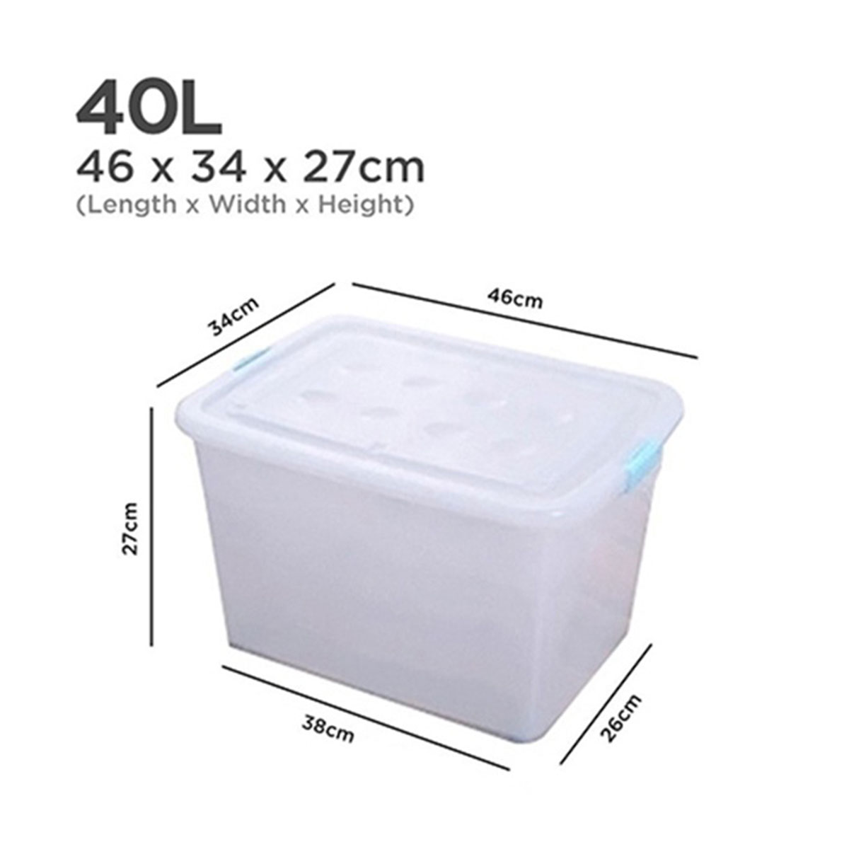JIJI.SG Transparent Storage box Container - 40L | NTUC FairPrice