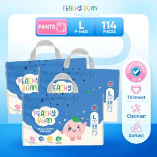 [CTN] Peachy Bum Cloud Soft Pant Diapers - Large