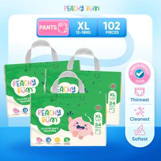 [CTN] Peachy Bum Cloud Soft Pant Diapers - XL