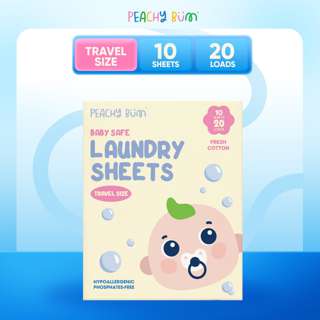 Peachy Bum Baby Safe Laundry Sheets - Travel Pack