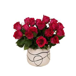 Romantic Darks Pink Roses for Valentine s Day