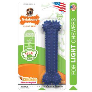 Nylabone Moderate Chew Textured Dog Dental Chew Toy Wolf Nylabone Moderate Chew Textured Dog Dental Chew Toy Wolf
