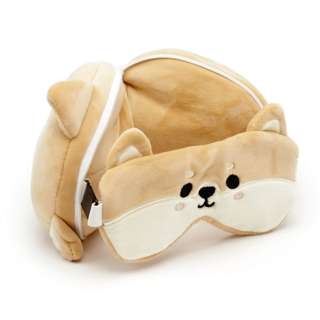 Relaxeazzz Kids Travel Pillow & Eye Mask - Shiba Inu