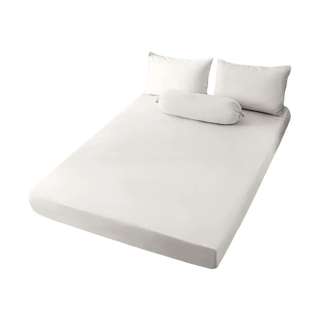 JIJI.SG EPHERSYN Microfiber Fitted Sheet Set - White (Queen)