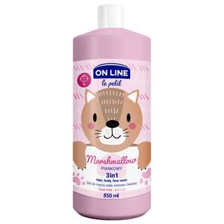 On Line Kids Hair, Body & Face Wash - Marshmallow
