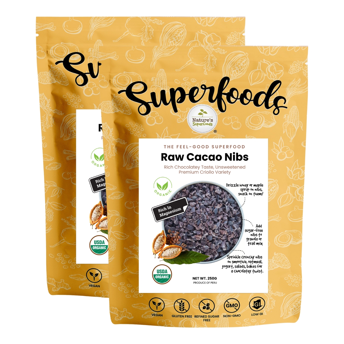 Nature's Superfoods Organic Raw Cacao Nibs Bundle | NTUC FairPrice