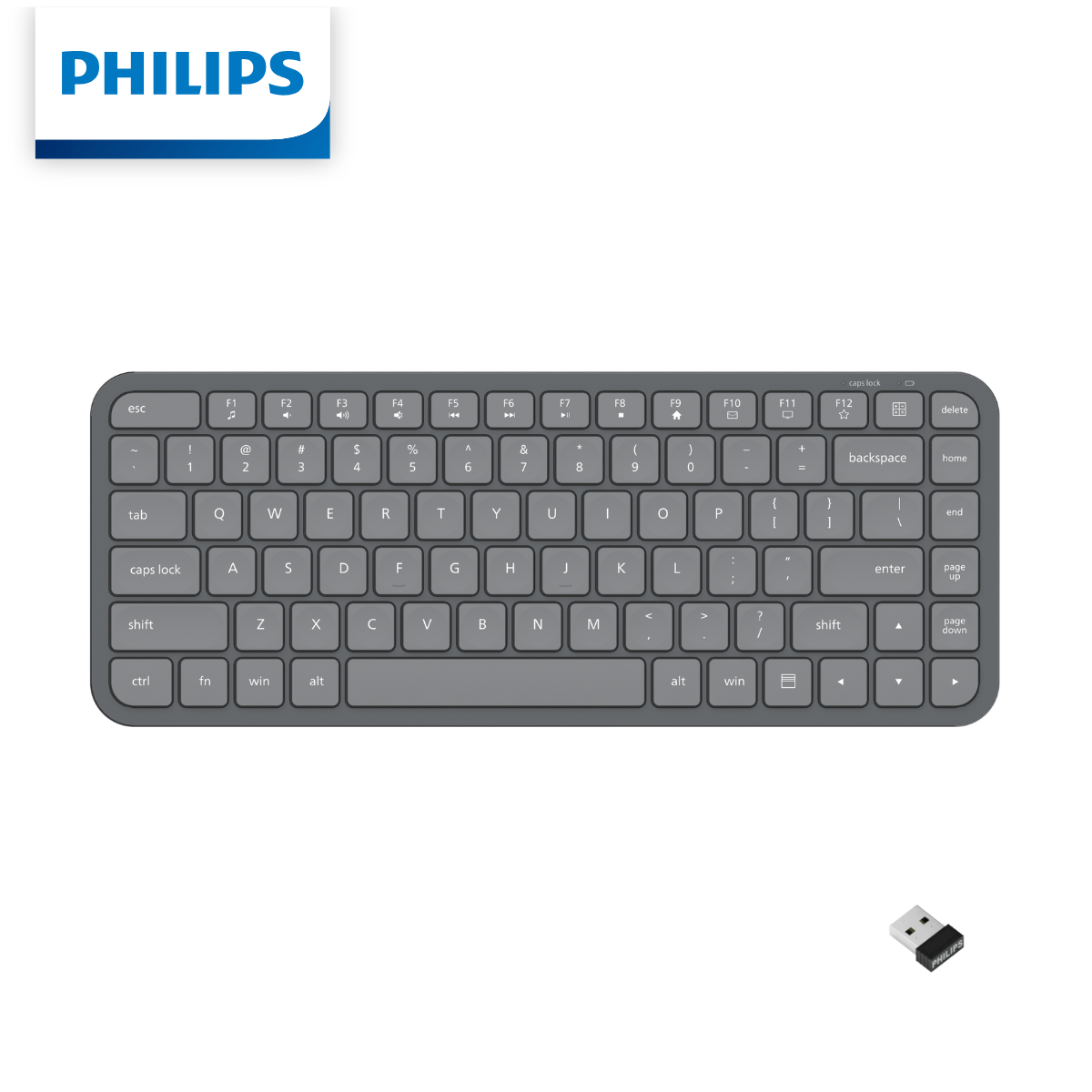 Philips Typekey Philips 3000 Series Wireless Keyboard -Grey (SPK6338GS) | NTUC FairPrice