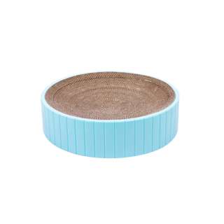 Sweet Home Vertical Strips Cat Scratcher Post- Blue L Sweet Home Vertical Strips Cat Scratcher Post- Blue L