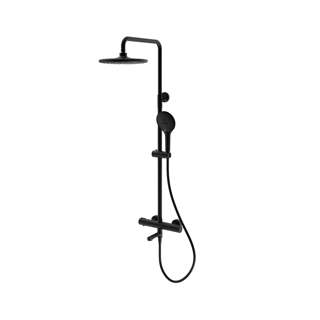 Rubine Thermo R31 Rainshower Column with Mixer - Black Rubine Thermo R31 Rainshower Column with Mixer - Black