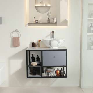 Rubine PVC Vanity Cabinet + Countertop + Basin - Concord-70cm Rubine PVC Vanity Cabinet + Countertop + Basin - Concord-70cm