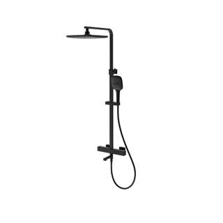 Rubine Thermo S41 Rainshower Column with Mixer - Black Rubine Thermo S41 Rainshower Column with Mixer - Black
