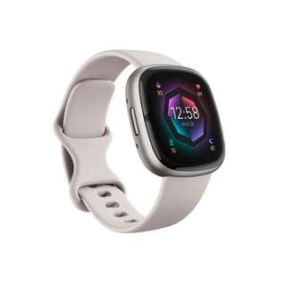 Fitbit Sense 2 Smartwatch - Lunar White / Platinum Aluminium