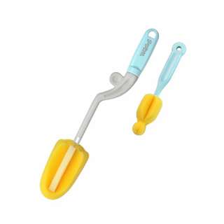 2 in 1 Baby Bottle Sponge Brush - Blue 2 in 1 Baby Bottle Sponge Brush - Blue