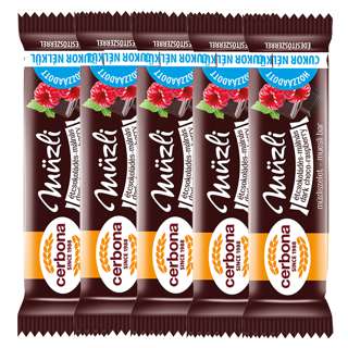 Cerbona Muesli Bar - Dark Chocolate Raspberry (Sugar Free) Cerbona Muesli Bar - Dark Chocolate Raspberry (Sugar Free)