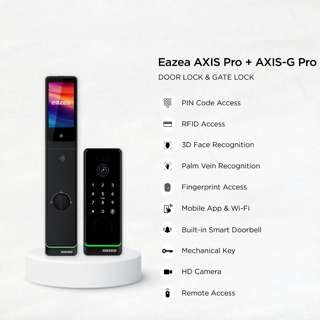 Eazea AXIS Pro Door Lock + AXIS-G Pro Gate Lock Bundle Eazea AXIS Pro Door Lock + AXIS-G Pro Gate Lock Bundle
