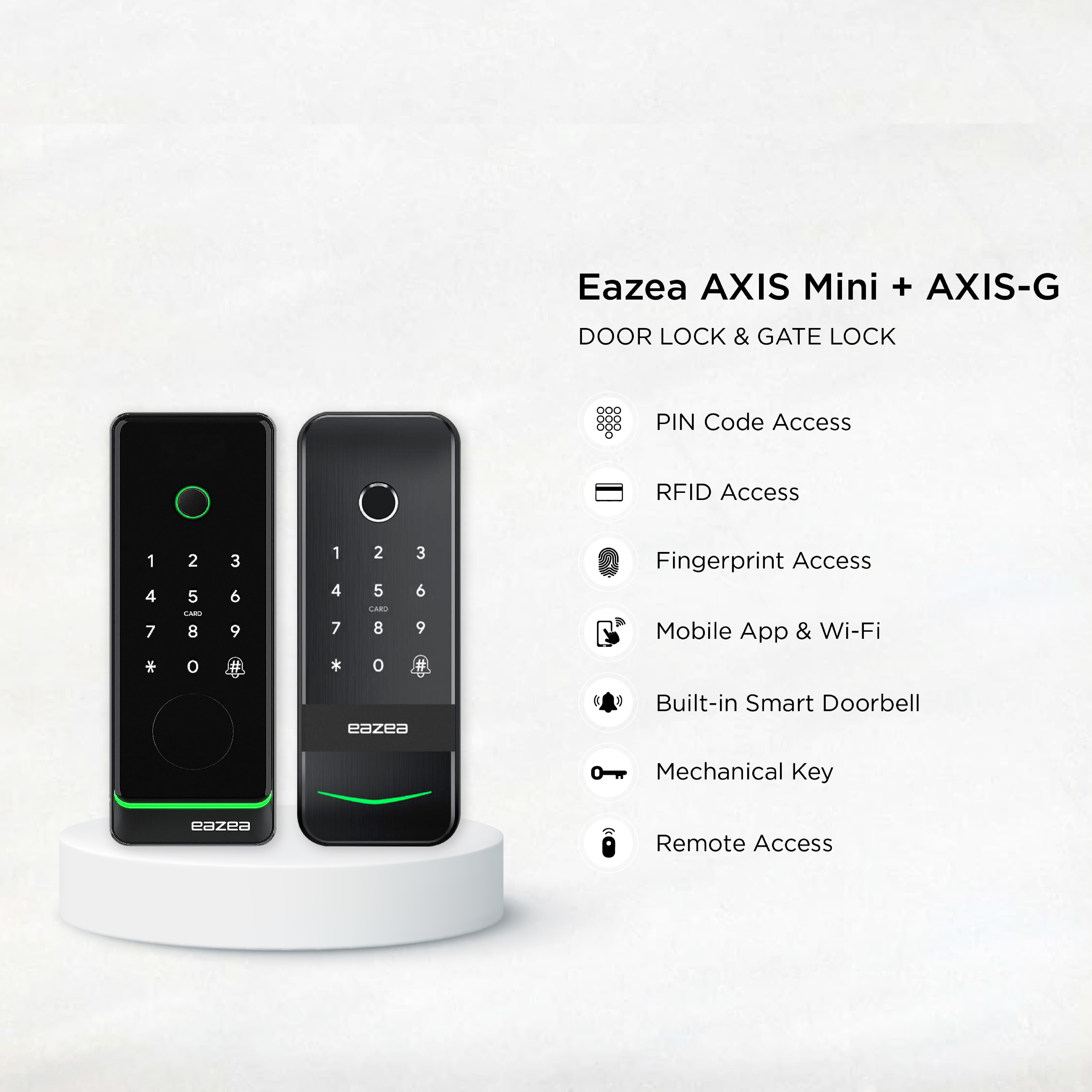 Eazea AXIS Mini Door Lock + AXIS-G Gate Lock Bundle | NTUC FairPrice