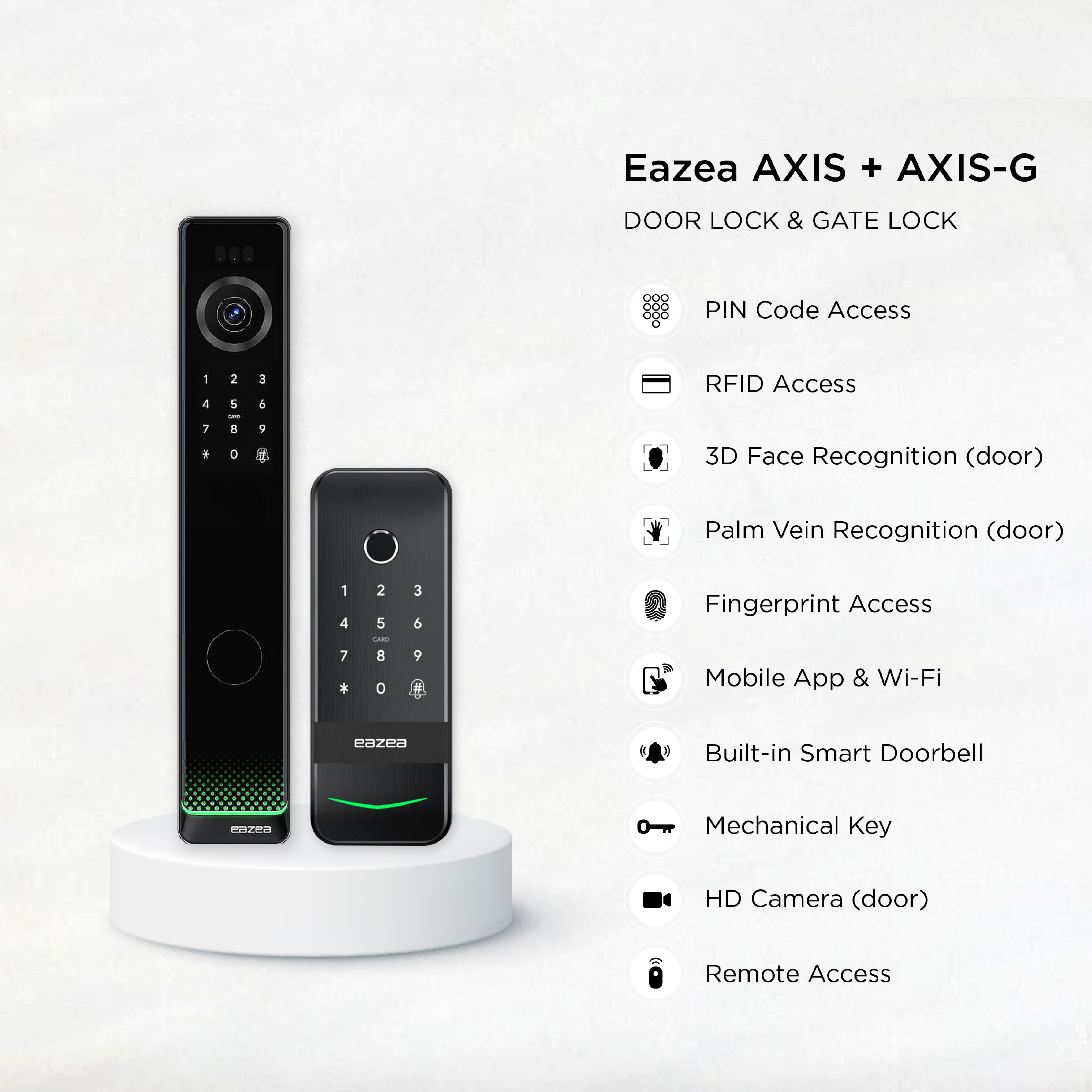 Eazea AXIS Smart Door Lock + AXIS-G Smart Gate Lock Bundle | NTUC FairPrice
