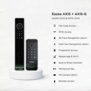 Eazea AXIS Smart Door Lock + AXIS-G Smart Gate Lock Bundle Eazea AXIS Smart Door Lock + AXIS-G Smart Gate Lock Bundle