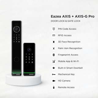 Eazea AXIS Door Lock + AXIS-G Pro Gate Lock Bundle Eazea AXIS Door Lock + AXIS-G Pro Gate Lock Bundle