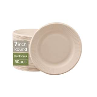 Dodomu Biodegradable Disposable Natural Round Plate Dodomu Biodegradable Disposable Natural Round Plate