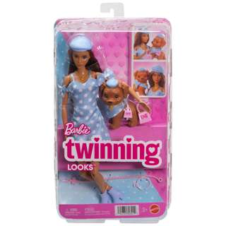 Mattel Barbie Twinning Looks Doll with Pet Dog Brunette Mattel Barbie Twinning Looks Doll with Pet Dog Brunette